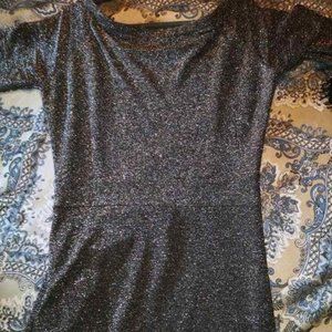 CBR Silver Sparkle Off The Shoulder Dress Size XL